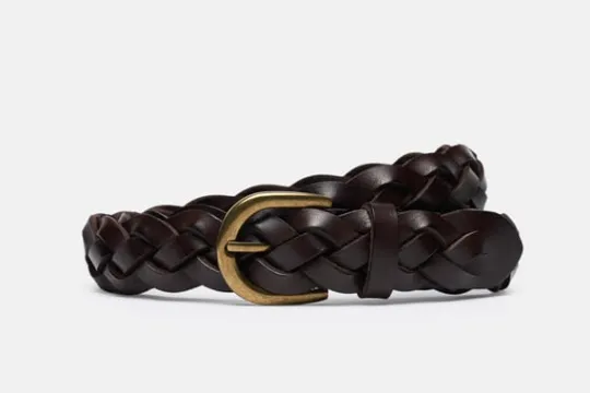 MORJAS Gürtel-The Belt BrownWideBraided